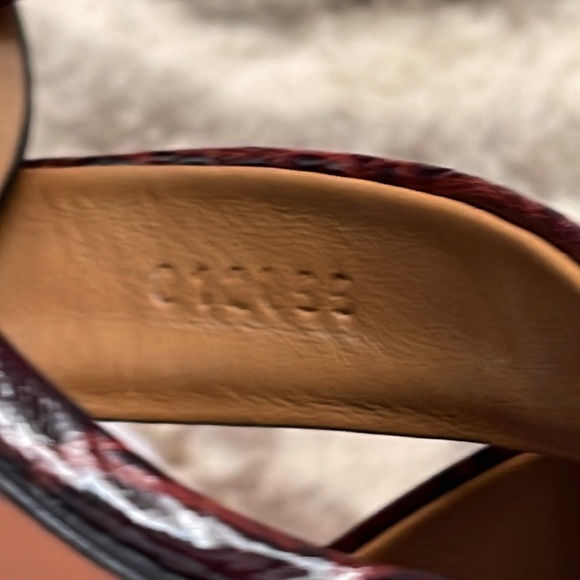 Chloe Candice croc-embossed leather heeled sandals size 37 1/2 - Picture 5 of 8